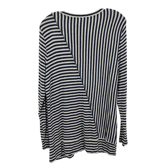 Cabi Ernest Jersey Knit Long Sleeve Top Asymmetrical Hem Soft 3228 - Size Medium - Picture 2 of 6